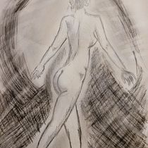 My project for course: Contemporary Drawing of the Human Figure. Een project van Traditionele illustratie,  Beeldende kunst,  Tekening,  Artistieke tekening,  Acr, lschilderij y Anatomisch tekenen van Ina Salazar - 26.02.2023