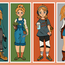 Mein Abschlussprojekt für den Kurs: Character Design: Zeichne Figuren mit Persönlichkeit. Projekt z dziedziny Projektowanie postaci, Sketching,  R, sunek, Stor, telling, Stor, board,  R, sunek art, st, czn i Narracja użytkownika Simone - 26.02.2023
