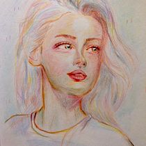 My project for course: Vibrant Portrait Drawing with Colored Pencils. Drawing, Portrait Drawing, Sketchbook, and Colored Pencil Drawing project by tacochang14 - 02.24.2023