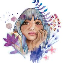 Mi proyecto del curso: Azulita del Sur. Un projet de Illustration traditionnelle, Beaux Arts, Peinture, Dessin, Aquarelle, Dessin de portrait , et Dessin artistique de Violeta Chapa - 26.02.2023