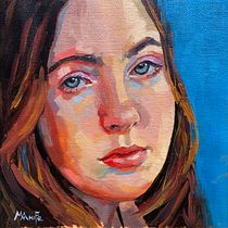 Mi proyecto del curso: Retrato con pintura al óleo: explora la luz y las sombras. Fine Arts, Painting, and Oil Painting project by maribel_arufe - 02.26.2023