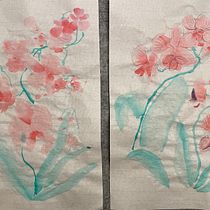 Mein Abschlussprojekt für den Kurs: Farbige Sumi-e-Malerei für Blumen-Illustrationen. Un progetto di Illustrazione tradizionale, Belle arti, Pittura, Illustrazione botanica, Illustrazione con inchiostro e Pubblicità di Doreen Kurtz - 26.02.2023