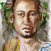 My project for course: Watercolor Portraits: Capture a Model's Personality. Fine Arts, Painting, Watercolor Painting, and Portrait Drawing project by Elena - 02.26.2023