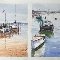 Meu projeto do curso: Pintura em aquarela de paisagens marinhas Ein Projekt aus dem Bereich Malerei, Aquarellmalerei und Naturalistische Illustration von Eduardo Busin Fernandes - 27.02.2023