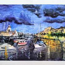Biku waterfront. Pintura, Pintura em aquarela e Ilustração naturalista projeto de pmsr1971 - 20.02.2023