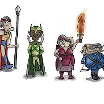 Mi proyecto del curso: La fábrica de personajes. Superhéroes seniles.. Traditional illustration, Character Design, Digital Illustration, Children's Illustration, and Narrative project by Elena Valero - 02.27.2023