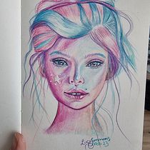 My project for course: Vibrant Portrait Drawing with Colored Pencils. Drawing, Portrait Drawing, Sketchbook, and Colored Pencil Drawing project by Lucie Porter - 02.24.2023