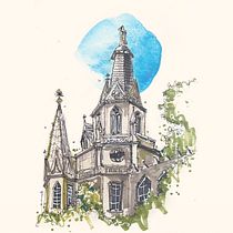 Meu projeto do curso: Desenho arquitetônico expressivo com marcadores coloridos. Een project van  Schetsen,  Tekening,  Architecturale illustratie, Sketchbook y  Illustratie met inkt van Bruno Lorenz - 28.02.2023