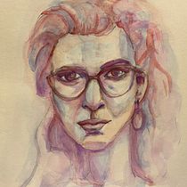 My project for course: Artistic Portrait with Watercolors. Fine Arts, Painting, Watercolor Painting, and Portrait Drawing project by laura_ghiurtz - 02.28.2023