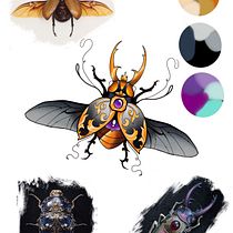 Meu projeto do curso: Design de tatuagem com efeitos dourados no Procreate. Ilustração tradicional, Ilustração digital, e Desenho de tatuagens projeto de Jéssica Silva - 01.03.2023