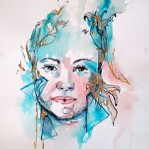 Il mio progetto del corso: Ritratto sperimentale con inchiostro, tè e alcol. Artes plásticas, Pintura, Desenho e Ilustração com tinta projeto de Lussi Bascetta - 02.03.2023