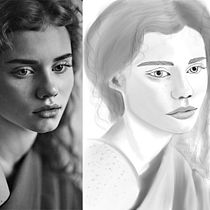 My project for course: Graphite Line Drawing for Portrait Sketchbooking. Artes plásticas, Esboçado, Desenho, Desenho de retrato, e Sketchbook projeto de Karen Zamora - 28.02.2023