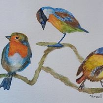 Mi proyecto del curso: Acuarela artística para ilustración de aves. Traditional illustration, Watercolor Painting, Realistic Drawing, and Naturalistic Illustration project by Paty Monsell - 03.01.2023