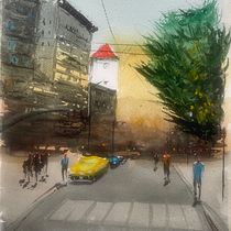 Il mio progetto del corso: Paesaggi urbani ad acquerello. Een project van  Beeldende kunst, Aquarelschilderen y  Architecturale illustratie van Simone del grosso - 02.03.2023