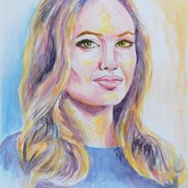 Mi proyecto del curso: Retrato artístico en acuarela. Fine Arts, Painting, Watercolor Painting, and Portrait Drawing project by Luis Gelman - 03.01.2023