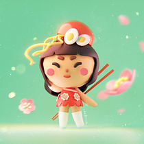 My project for course: Kawaii Character Creation in 3D with Blender Ein Projekt aus dem Bereich Traditionelle Illustration, Design von Figuren, Digitale Illustration, 3-D-Modellierung und Manga von Kim Ngân Nguyễn - 02.03.2023