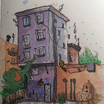 My project for course: Expressive Architectural Sketching with Colored Markers. Sketching, Drawing, Architectural Illustration, Sketchbook & Ink Illustration project by lanaminsky - 03.02.2023