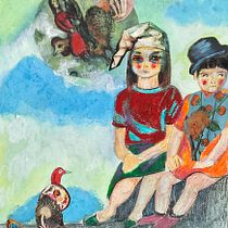 Mon projet du cours : Pastels, collages et Photoshop : créez des portraits vivants. Ilustração tradicional, Artes plásticas, Colagem, Desenho, Desenho de retrato, e Desenho artístico projeto de langlois_marie1 - 02.03.2023