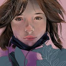 Mi proyecto del curso: Retrato ilustrado con Procreate. Ilustração tradicional, Ilustração vetorial, Ilustração digital, e Desenho de retrato projeto de Kacho Carbajal - 03.03.2023