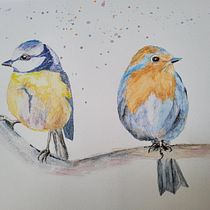 My project for course: Naturalist Bird Illustration with Watercolors. Ilustração tradicional, Pintura em aquarela, Desenho realista e Ilustração naturalista projeto de ela.nesbit - 03.03.2023