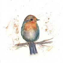 Mein Abschlussprojekt für den Kurs: Illustriere Vögel mit expressiven Aquarelltechniken. Traditional illustration, Watercolor Painting, Realistic Drawing, and Naturalistic Illustration project by margarete-koplin - 03.03.2023