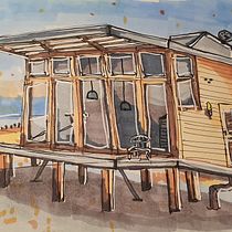 Mein Abschlussprojekt für den Kurs: Expressive Architekturskizzen mit Markern. Sketching, Drawing, Architectural Illustration, Sketchbook & Ink Illustration project by stine_roedd - 03.03.2023