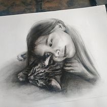 My project for course: Artistic Charcoal Portraiture: Creating Atmosphere. Ilustração tradicional, Artes plásticas, Desenho, Desenho de retrato, Desenho realista, e Desenho artístico projeto de marina_kozlovskaya - 04.03.2023