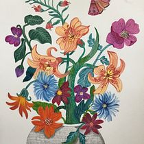 My project for course: Floral Illustration with Gouache Paint. Un progetto di Illustrazione digitale, Illustrazione botanica e Pittura gouache di Ellyn Gaspardi - 04.03.2023