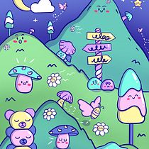 Mi proyecto del curso: Diseño de mundos kawaii: bosque mágico . Character Design, and Digital Illustration project by Gabriela Vásquez - 03.04.2023