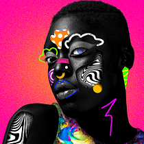 My project for course: Colorful Portrait Design with Photoshop. Pós-produção fotográfica, Colagem, Composição fotográfica, e Fotomontagem projeto de Benjamin Ashun Cobbina - 03.03.2023