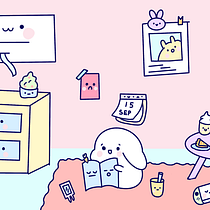 My project for course: Designing Kawaii Worlds: Spread Joy Through Illustration. Character Design, Digital Illustration, and Manga project by Thanh Nga Tran - 03.05.2023