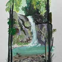 My project for course: Painting Atmospheric Landscapes with Gouache. Traditional illustration, Painting, and Gouache Painting project by rebecca.smith - 03.03.2023