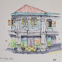 My project for course: Expressive Architectural Sketching with Colored Markers. Sketching, Drawing, Architectural Illustration, Sketchbook & Ink Illustration project by Serene - 02.26.2023