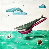 Mein Abschlussprojekt für den Kurs: Ausgedachte Charaktere mit Aquarell zeichnen. Projekt z dziedziny Projektowanie postaci,  Malarstwo,  R, sunek, Malowanie akwarelą i Ilustracje dla dzieci użytkownika Gretel Schwe - 08.03.2023