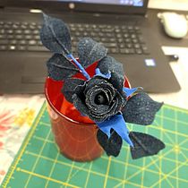 My project for course: Floral Textiles: Make 3D Accessories with Denim. Floral, Plant Design, and Textile Design project by wendyva - 03.05.2023