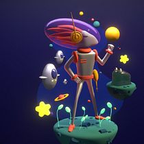 Mi proyecto del curso: Creación de personajes en 3D con Blender. 3D, Design de personagens, Modelagem 3D, Design de personagens 3D, e 3D Design projeto de mgonamon - 12.02.2023