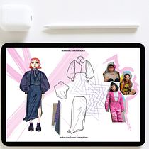 Mi proyecto del curso: Artbook de moda: crea figurines en Adobe Illustrator. Een project van Traditionele illustratie, Grafisch ontwerp, Vectorillustratie,  Modeontwerp, Digitale illustratie y Mode-illustratie van Andrea Domínguez - 06.03.2023