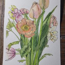 My project for course: Illustrating Nature with Watercolor and Pen. Traditional illustration, Fine Arts, Painting, Drawing, Watercolor Painting, and Botanical Illustration project by mrooney1213 - 02.26.2023
