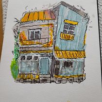 My project for course: Expressive Architectural Sketching with Colored Markers. Sketching, Drawing, Architectural Illustration, Sketchbook & Ink Illustration project by Gerd Inger Matre - 03.06.2023