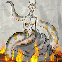 Mi proyecto del curso: Sirena de Magma. Ilustração tradicional, Criatividade, Desenho, e Sketchbook projeto de Ignaz Ibarra Reinecke - 05.03.2023