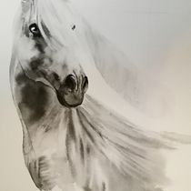 Mon projet du cours : Portraits expressifs d'animaux à l'aquarelle. Pintura em aquarela projeto de Marine Varrelet - 06.03.2023