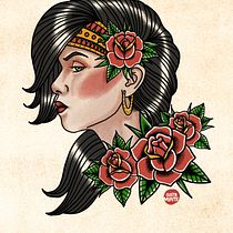Meu projeto do curso: Design de tatuagens estilo old school no Procreate. Traditional illustration, Drawing, Digital Illustration, and Tattoo Design project by Gustavo Souto - 03.07.2023