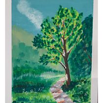 My project for course: Landscape Painting with Gouache for Beginners. Fine Arts, Painting, Naturalistic Illustration, and Gouache Painting project by sameer1074 - 03.07.2023