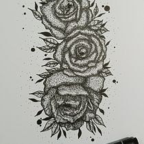 Meu projeto do curso: Desenho de tatuagem blackwork. Un projet de Illustration traditionnelle, Illustration numérique , et Conception de tatouage de edu.old - 07.03.2023