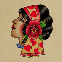 Mi proyecto del curso: Diseño de tatuajes estilo old school en Procreate. Projekt z dziedziny Trad, c, jna ilustracja,  R, sunek, Ilustracja c, frowa i Projektowanie tatuaż użytkownika Gerardo Gonzalez Camacho - 07.03.2023