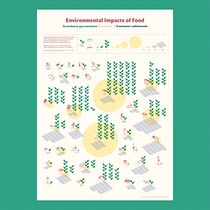 Environmental impacts of food . Un proyecto de Diseño gráfico, Diseño de la información, Diseño interactivo e Infografía de elodie.poulin - 08.03.2023