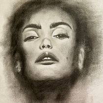 My project for course: Artistic Charcoal Portraiture: Creating Atmosphere. Ilustração tradicional, Artes plásticas, Desenho, Desenho de retrato, Desenho realista, e Desenho artístico projeto de monikabartalis - 08.03.2023