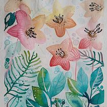 Mój projekt z kursu: Piękno akwarelowych kwiatów: poczuj więź z naturą. Ilustração tradicional, Pintura, Pintura em aquarela e Ilustração botânica projeto de paulina.lew - 08.03.2023