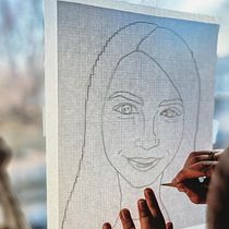 My project for course: Cross-Stitch Portrait Creation. Embroider, Decoration, and Textile Design project by wunderkind.gallery - 03.08.2023