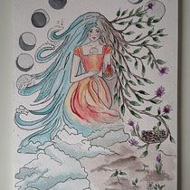 Mi proyecto del curso: Técnicas de acuarela para ilustraciones de ensueño. Traditional illustration, Drawing, Watercolor Painting, and Editorial Illustration project by ania.wisniewska01 - 03.08.2023